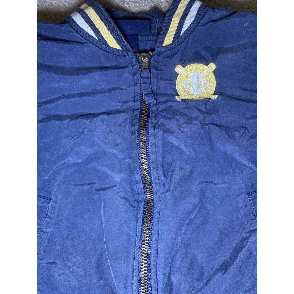 Vintage OshKosh B'gosh Navy Blue Baseball Bomber Jacket 36 Months